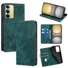 For Realme C75 4G / 14x 5G Global RFID Anti-theft Brush Magnetic Leather Phone Case(Green) - 1