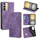 For Realme C75 4G / 14x 5G Global RFID Anti-theft Brush Magnetic Leather Phone Case(Purple) - 1