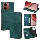 For Realme P3 Ultra 5G RFID Anti-theft Brush Magnetic Leather Phone Case(Green) - 1