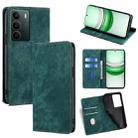 For Realme C71 4G RFID Anti-theft Brush Magnetic Leather Phone Case(Green) - 1