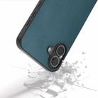 For iPhone 16 ABEEL Genuine Leather Xiaoya Series Phone Case(Dark Green) - 3