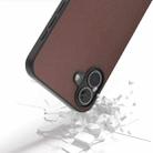 For iPhone 16 ABEEL Genuine Leather Xiaoya Series Phone Case(Coffee) - 3