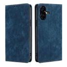 For Tecno Pova Neo 3 RFID Anti-theft Brush Magnetic Leather Phone Case(Blue) - 1