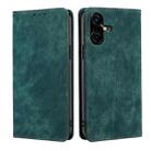 For Tecno Pova Neo 3 RFID Anti-theft Brush Magnetic Leather Phone Case(Green) - 1