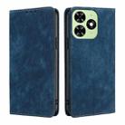 For Tecno Spark Go 2024 RFID Anti-theft Brush Magnetic Leather Phone Case(Blue) - 1