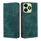 For Tecno Spark Go 2024 RFID Anti-theft Brush Magnetic Leather Phone Case(Green) - 1