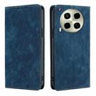 For Tecno Camon 30 RFID Anti-theft Brush Magnetic Leather Phone Case(Blue) - 1