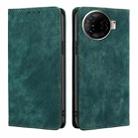 For Tecno Camon 30 Pro 5G RFID Anti-theft Brush Magnetic Leather Phone Case(Green) - 1