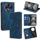 For Tecno Spark 30 4G RFID Anti-theft Brush Magnetic Leather Phone Case(Blue) - 1