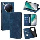 For Tecno Camon 40 Premier 5G RFID Anti-theft Brush Magnetic Leather Phone Case(Blue) - 1