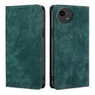 For Sharp Aquos Wish4 RFID Anti-theft Brush Magnetic Leather Phone Case(Green) - 1