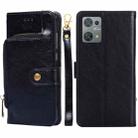 For Blackview Oscal C30 Zipper Bag Leather Phone Case(Black) - 1