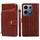 For Infinix Note 30 VIP 5G Zipper Bag Leather Phone Case(Brown) - 1