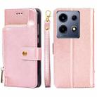 For Infinix Note 30 VIP 5G Zipper Bag Leather Phone Case(Rose Gold) - 1