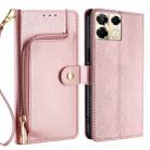 For Infinix Note 40 Pro 5G Zipper Bag Leather Phone Case(Rose Gold) - 1