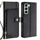 For Infinix Hot 50 5G Zipper Bag Leather Phone Case(Black) - 1