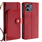 For Infinix Hot 50i 4G Zipper Bag Leather Phone Case(Red) - 1