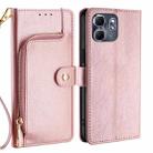 For Infinix Hot 50i 4G Zipper Bag Leather Phone Case(Rose Gold) - 1