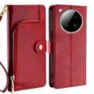 For Infinix Zero 40 4G Zipper Bag Leather Phone Case(Red) - 1