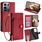 For Infinix Note 50 4G Zipper Bag Leather Phone Case(Red) - 1