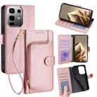 For Infinix Note 50 4G Zipper Bag Leather Phone Case(Rose Gold) - 1