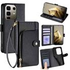 For Infinix Note 50 Pro+ 5G Zipper Bag Leather Phone Case(Black) - 1
