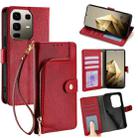 For Infinix Note 50 Pro+ 5G Zipper Bag Leather Phone Case(Red) - 1