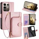 For Infinix Note 50 Pro+ 5G Zipper Bag Leather Phone Case(Rose Gold) - 1