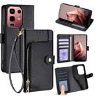 For Infinix Note 50s 5G Zipper Bag Leather Phone Case(Black) - 1