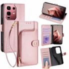 For Infinix Note 50s 5G Zipper Bag Leather Phone Case(Rose Gold) - 1