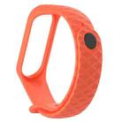 For Xiaomi 3 / 4 Strap Diamond Texture Silicone Watch Band, Belt Length：23cm(Orange) - 1