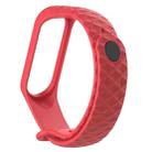 For Xiaomi 3 / 4 Strap Diamond Texture Silicone Watch Band, Belt Length：23cm(Red) - 1