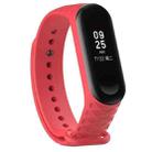 For Xiaomi 3 / 4 Strap Diamond Texture Silicone Watch Band, Belt Length：23cm(Red) - 2