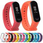 For Xiaomi 3 / 4 Strap Diamond Texture Silicone Watch Band, Belt Length：23cm(Red) - 3