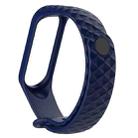For Xiaomi 3 / 4 Strap Diamond Texture Silicone Watch Band, Belt Length：23cm(Navy Blue) - 1
