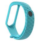 For Xiaomi 3 / 4 Strap Diamond Texture Silicone Watch Band, Belt Length：23cm(Teal) - 1