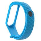 For Xiaomi 3 / 4 Strap Diamond Texture Silicone Watch Band, Belt Length：23cm(Sky Blue) - 1