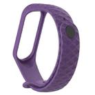 For Xiaomi 3 / 4 Strap Diamond Texture Silicone Watch Band, Belt Length：23cm(Purple) - 1