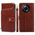 For Realme 11 5G Zipper Bag Leather Phone Case(Brown) - 1