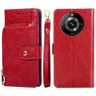 For Realme 11 Pro / 11 Pro+ 5G Zipper Bag Leather Phone Case(Red) - 1
