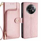 For Realme 13 Pro 5G Zipper Bag Leather Phone Case(Rose Gold) - 1