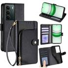 For Realme C71 4G Zipper Bag Leather Phone Case(Black) - 1