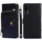 For TCL 40 XE 5G / 40X 5G T601D Zipper Bag Leather Phone Case(Black) - 1