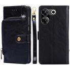For Tecno Camon 20 Pro 5G Zipper Bag Leather Phone Case(Black) - 1
