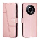 For Realme 11 Stitching Calf Texture Buckle Leather Phone Case(Rose Gold) - 1