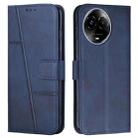 For Realme 11 5G Stitching Calf Texture Buckle Leather Phone Case(Blue) - 1