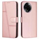 For Realme 11 5G Stitching Calf Texture Buckle Leather Phone Case(Rose Gold) - 1