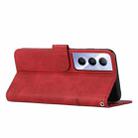 For Realme C65 4G Stitching Calf Texture Buckle Leather Phone Case(Red) - 3