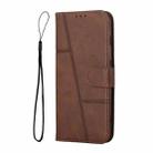 For Realme C63 Stitching Calf Texture Buckle Leather Phone Case(Brown) - 2