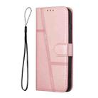 For Realme C63 Stitching Calf Texture Buckle Leather Phone Case(Rose Gold) - 2